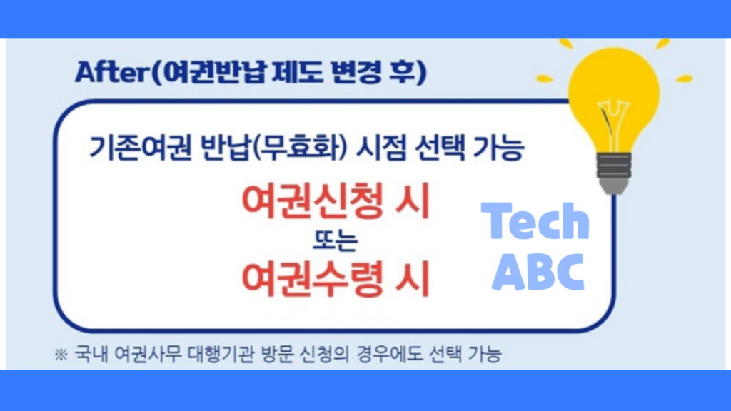 기존 여권 사용 가능