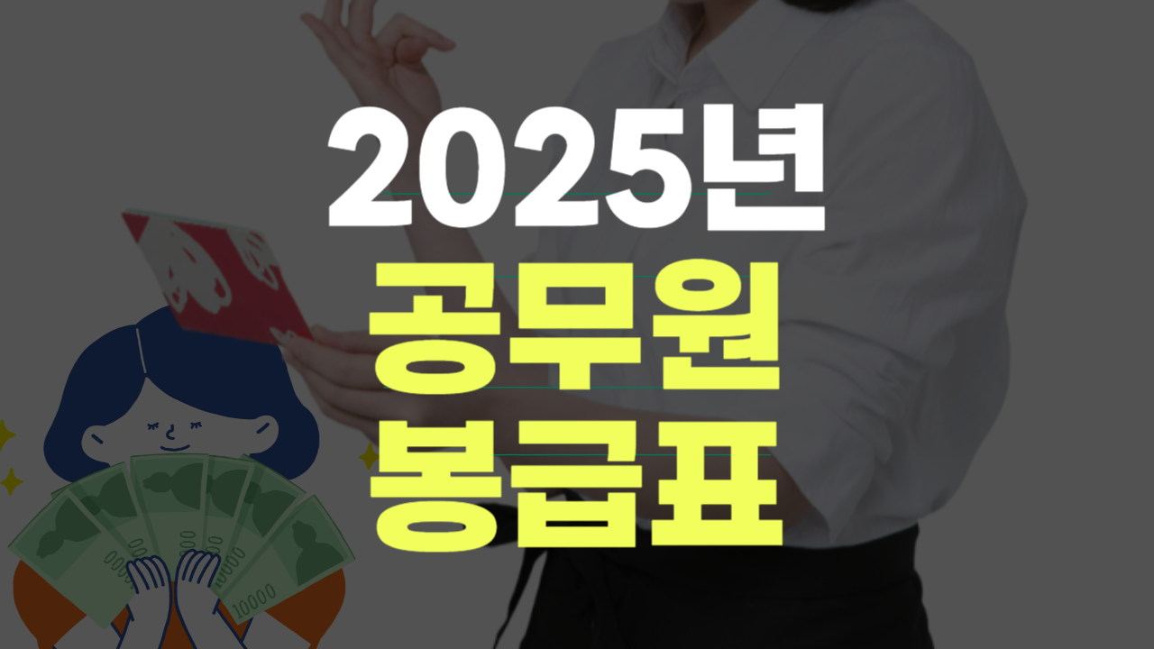 2025 공무원 봉급표 일반직